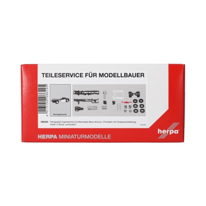 Herpa Reservedelsservice: chassis trækker 2a Mercedes-Benz Actros L ProCabin m. Chassisverkl. (2 stk.) – produktbillede 3