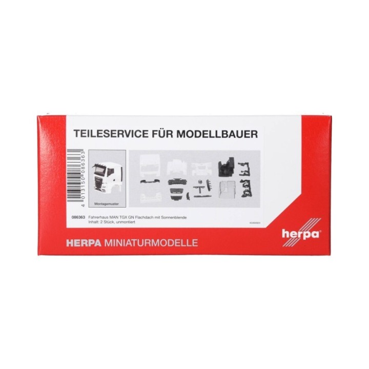 Herpa Reservedelsservice: førerhus MAN TGX GN hvid (2 stk.) – produktbillede 3