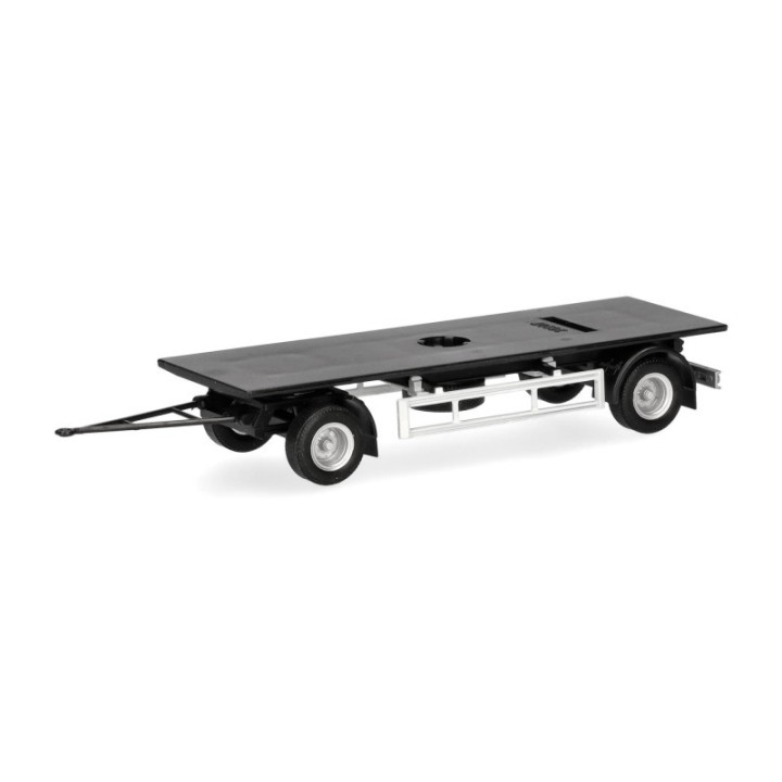 Herpa Reservedelsservice Hängerchassis Festaufbau 7 45m mit separatem Unterfahrschutz offen sort (2 stk.)