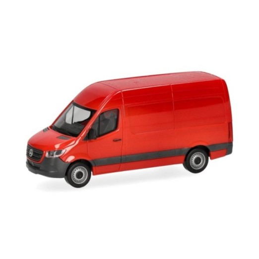 Herpa Mercedes-Benz Sprinter 18 kassevogn med højt tag rød