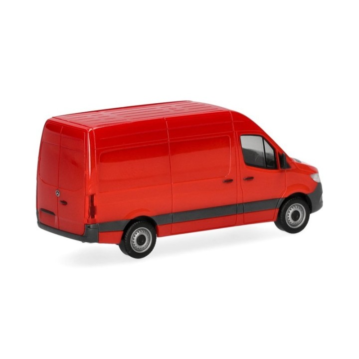 Herpa Mercedes-Benz Sprinter 18 kassevogn med højt tag rød – produktbillede 2