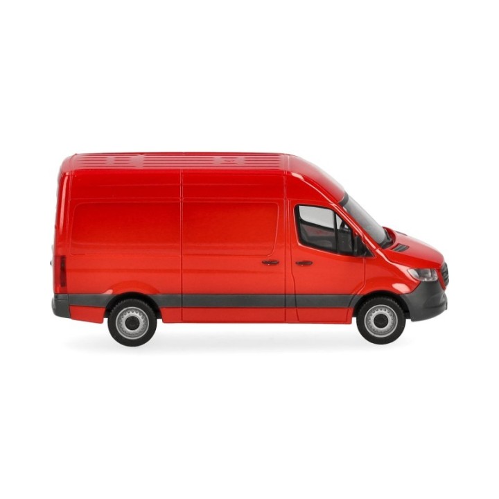 Herpa Mercedes-Benz Sprinter 18 kassevogn med højt tag rød – produktbillede 3