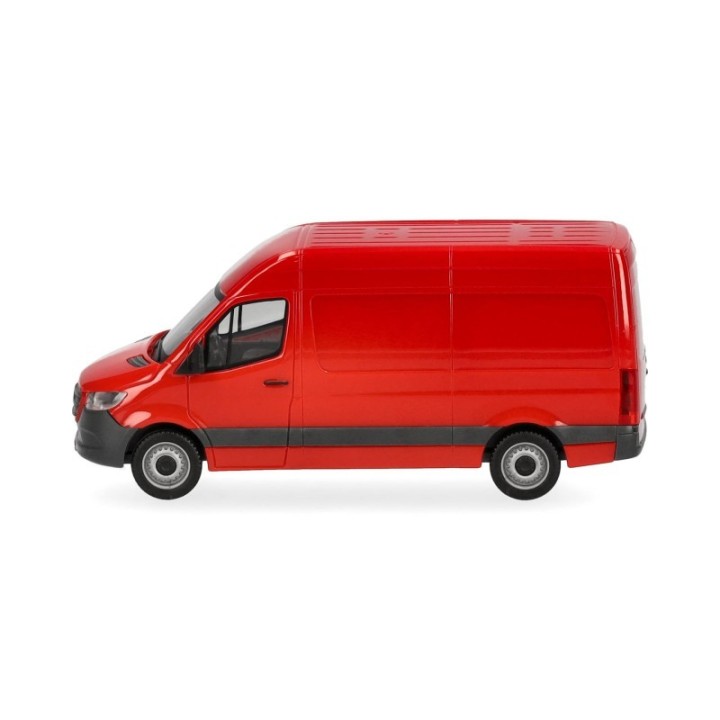 Herpa Mercedes-Benz Sprinter 18 kassevogn med højt tag rød – produktbillede 4