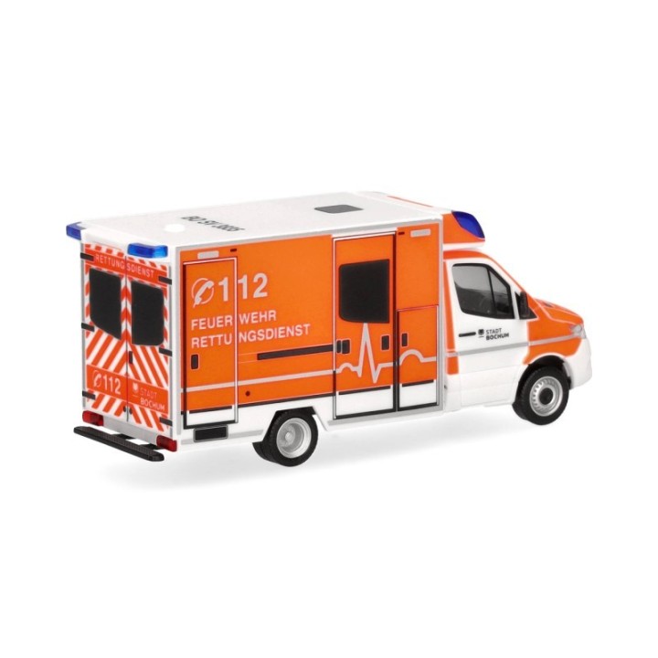 Herpa Mercedes-Benz Sprinter 18 RTW Feuerwehr Bochum (Nordrhein-Westfalen/Bochum) – produktbillede 2
