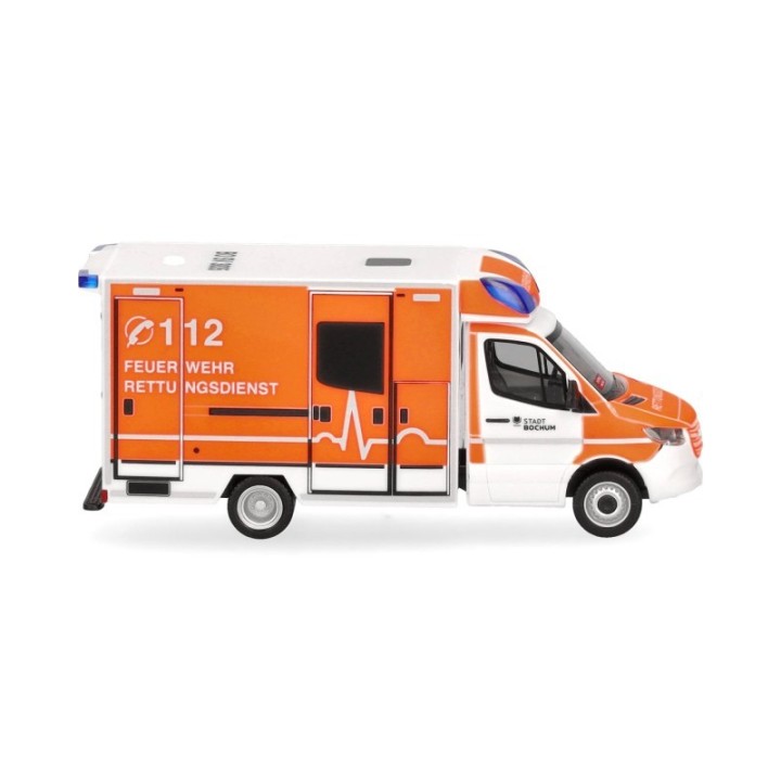 Herpa Mercedes-Benz Sprinter 18 RTW Feuerwehr Bochum (Nordrhein-Westfalen/Bochum) – produktbillede 3