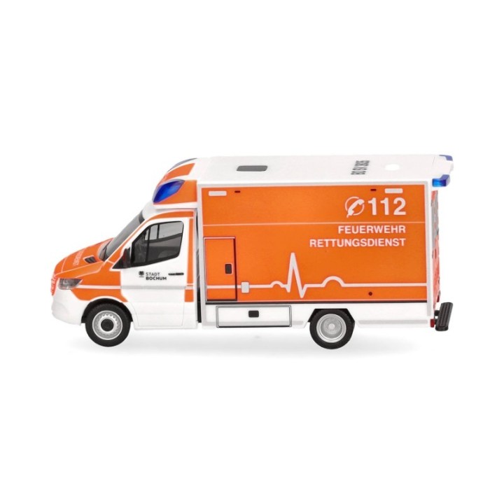 Herpa Mercedes-Benz Sprinter 18 RTW Feuerwehr Bochum (Nordrhein-Westfalen/Bochum) – produktbillede 4