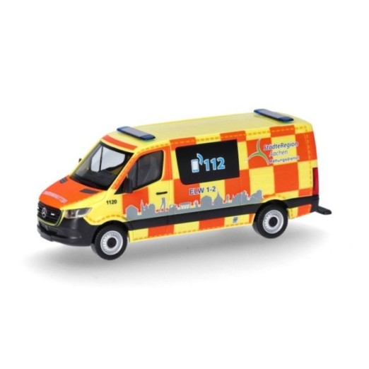 Herpa Mercedes-Benz Sprinter Flachdach Rettungsdienst StädteRegion Aachen (Nordrhein-Westfalen/Aachen)