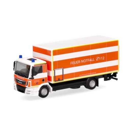 Herpa MAN TGM Koffer-LKW mit lift Feuerwehr Düsseldorf