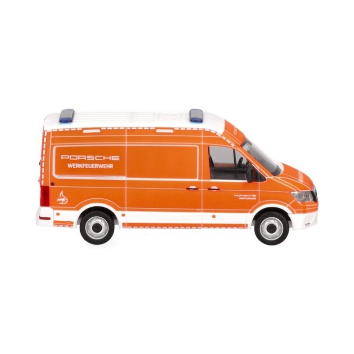 Herpa MAN TGE kassevogn med højt tag Werkfeuerwehr Porsche Stuttgart – produktbillede 3