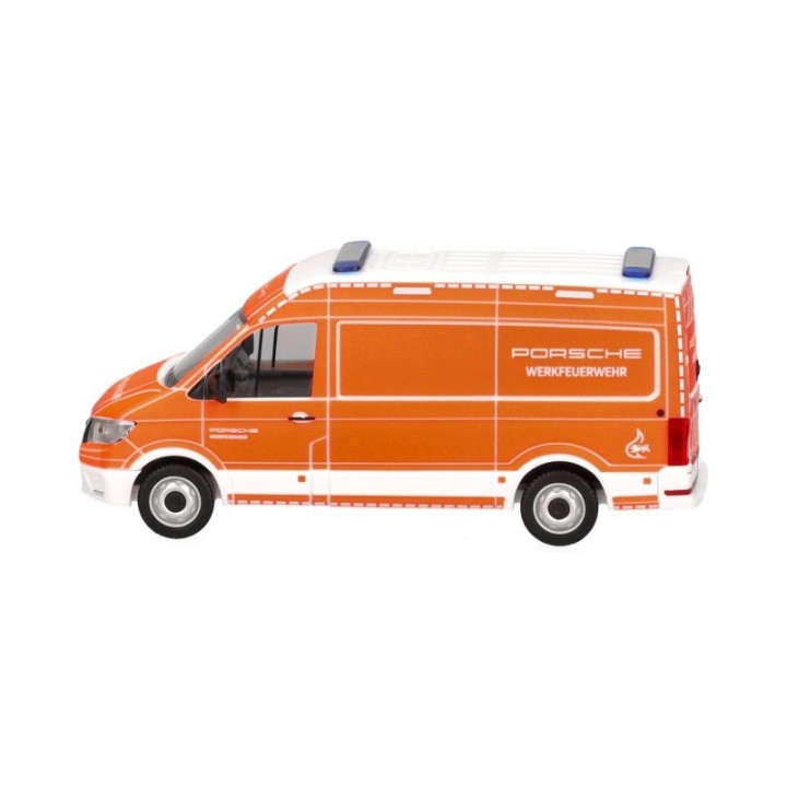 Herpa MAN TGE kassevogn med højt tag Werkfeuerwehr Porsche Stuttgart – produktbillede 4