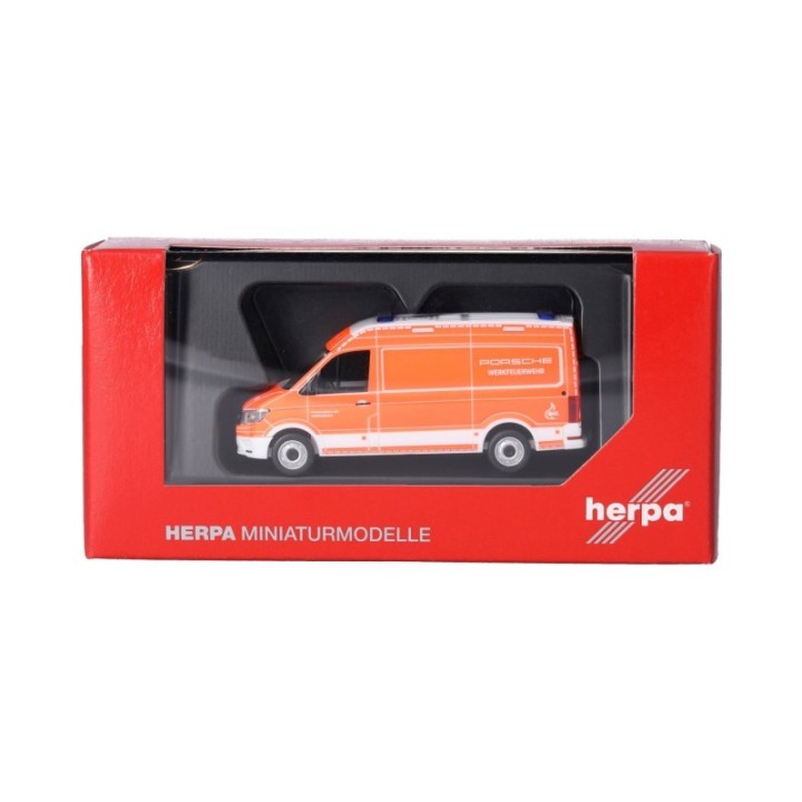 Herpa MAN TGE kassevogn med højt tag Werkfeuerwehr Porsche Stuttgart – produktbillede 5