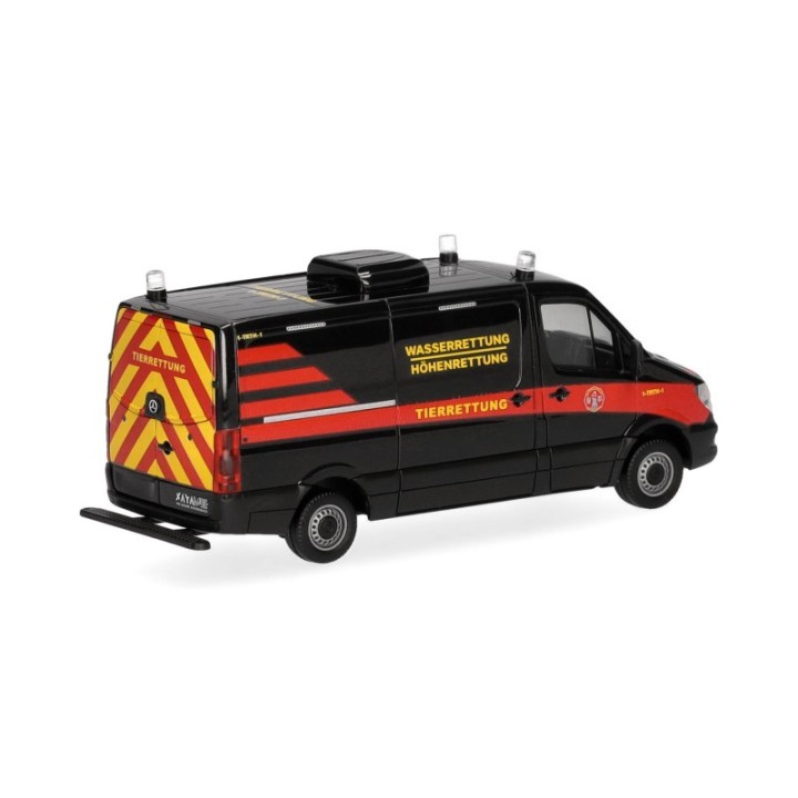 Herpa Mercedes-Benz Sprinter 13 kassevogn med lavt tag Gerätewagen Höhenrettung Tierrettung Essen e.V – produktbillede 2