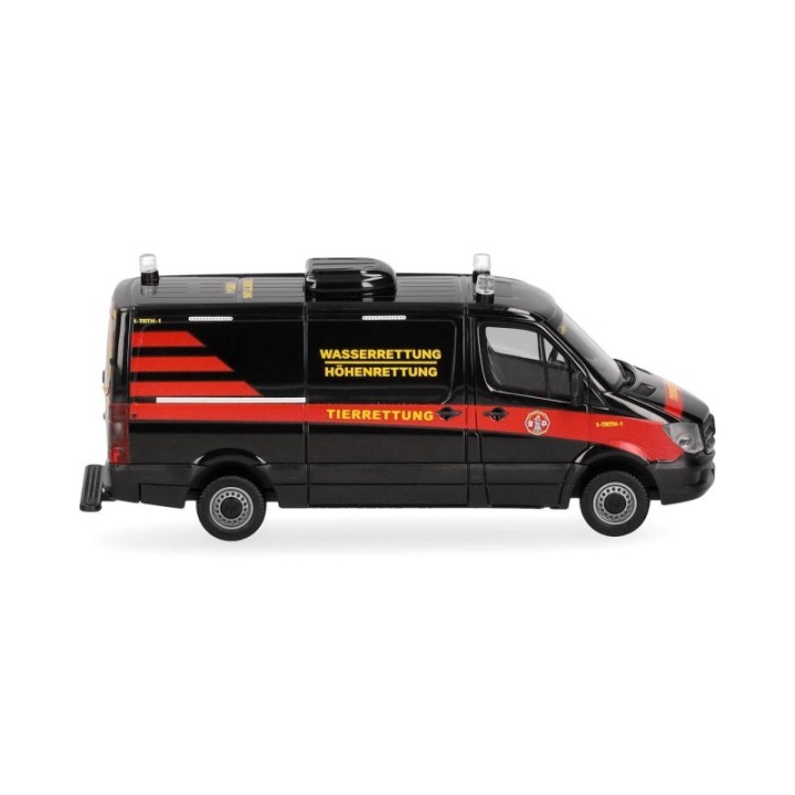 Herpa Mercedes-Benz Sprinter 13 kassevogn med lavt tag Gerätewagen Höhenrettung Tierrettung Essen e.V – produktbillede 3