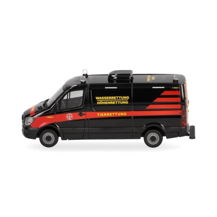 Herpa Mercedes-Benz Sprinter 13 kassevogn med lavt tag Gerätewagen Höhenrettung Tierrettung Essen e.V – produktbillede 4