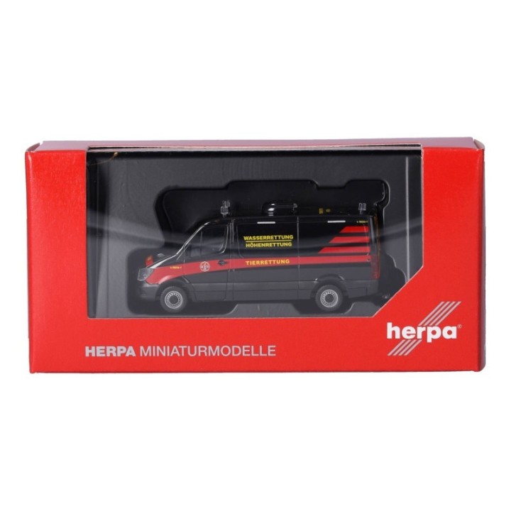 Herpa Mercedes-Benz Sprinter 13 kassevogn med lavt tag Gerätewagen Höhenrettung Tierrettung Essen e.V – produktbillede 5