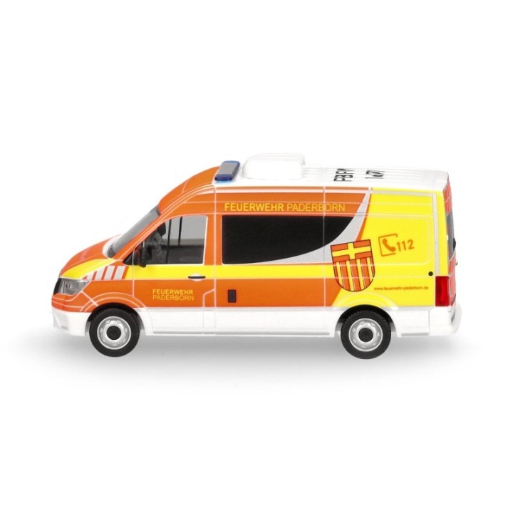 Herpa MAN TGE Halbbus højt tag Feuerwehr Paderborn – produktbillede 4