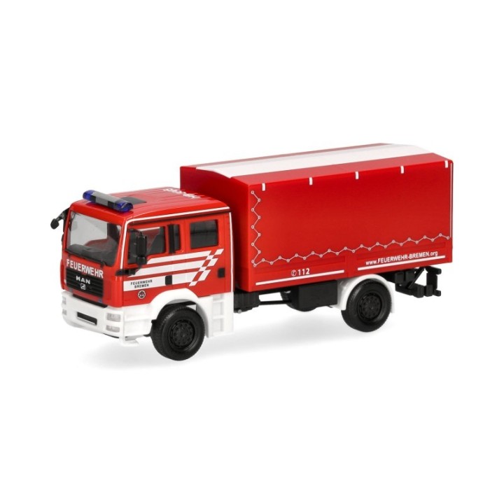 Herpa MAN TGA M LKW Dekon Feuerwehr Bremen
