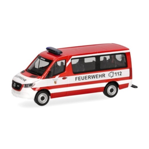 Herpa Mercedes-Benz Sprinter 2018 Flachdach Bus Feuerwehr Nürnberg