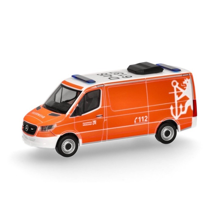 Herpa Mercedes-Benz Sprinter 18 Halbbus Flachdach Feuerwehr Düsseldorf (Nordrhein-Westfalen/Düsseldorf)