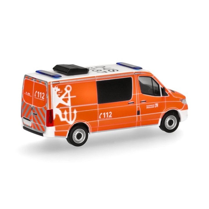 Herpa Mercedes-Benz Sprinter 18 Halbbus Flachdach Feuerwehr Düsseldorf (Nordrhein-Westfalen/Düsseldorf) – produktbillede 2
