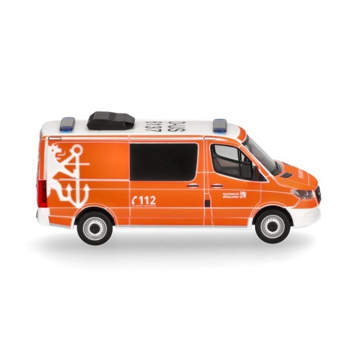 Herpa Mercedes-Benz Sprinter 18 Halbbus Flachdach Feuerwehr Düsseldorf (Nordrhein-Westfalen/Düsseldorf) – produktbillede 3