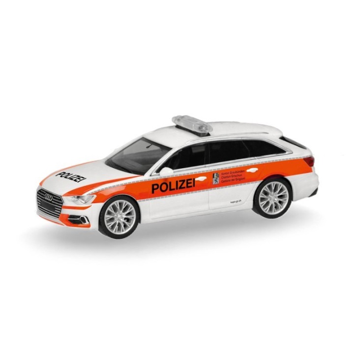 Herpa Audi A6 Avant Polizei gråbünden (CH)
