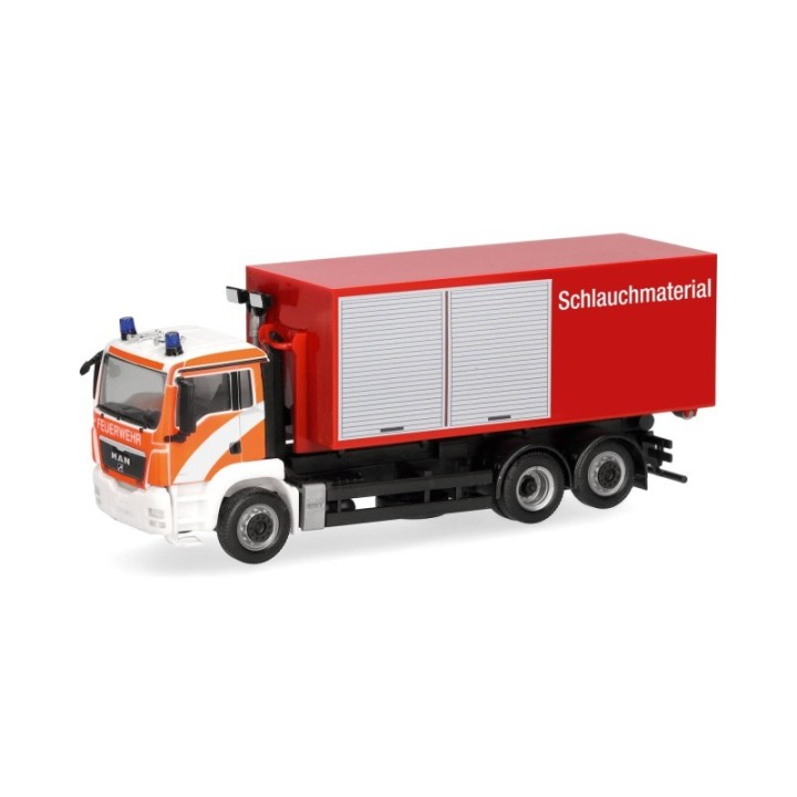 Herpa MAN TGS M vekselladschassis-LKW 3-akslet mit AB-Schlauchmaterial Berliner Feuerwehr