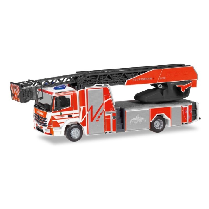 Herpa Mercedes-Benz Atego 13 DLK Drehleiter Feuerwehr Wiesbaden