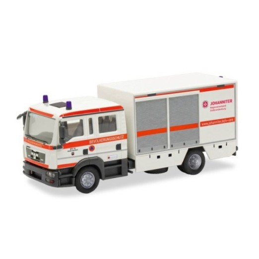 Herpa MAN TGL 08 GW-SAN Die Johanniter Cottbus/Bevölkerungsschutz