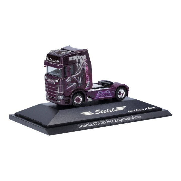Herpa Scania CS 20 højt tag trækker 2-akslet Stelzl