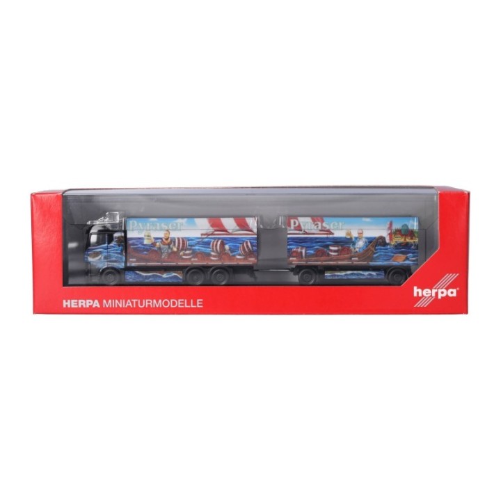 Herpa MAN TGX GM Getränkekoffer-trækker-anhænger-kombination Pyraser III / Rudi Thoma – produktbillede 5