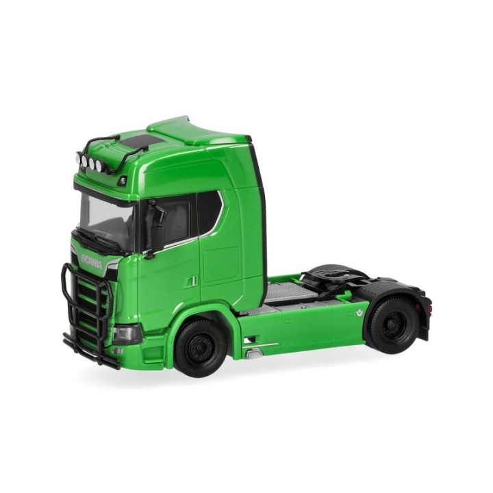 Herpa Scania CS 20 højt tag trækker mit Lampenbügel und Rammschutz 2-akslet grøn