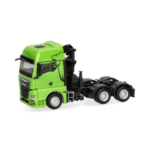 Herpa MAN TGX GX trækker mit Kran 3-akslet grøn