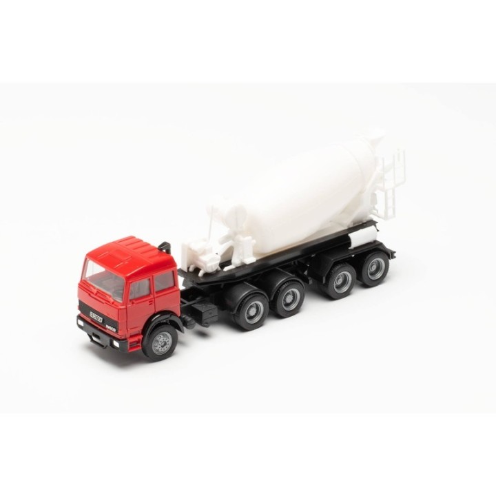 Herpa Iveco Unic Betonmischer-sættevognstræk rød/hvid – produktbillede 3