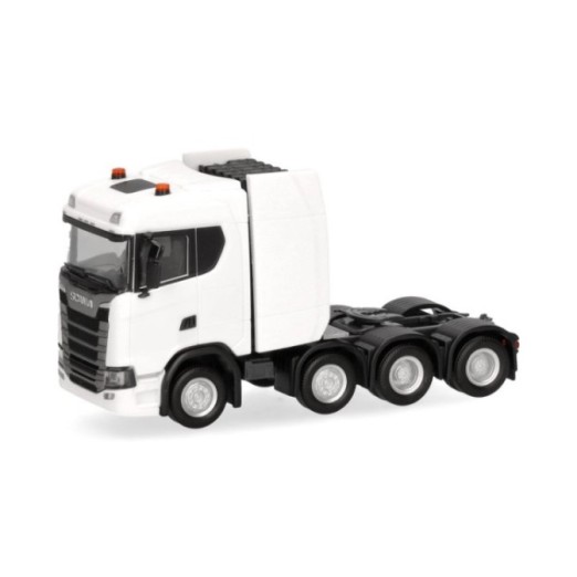 Herpa Scania CS 20 ND Schwerlasttrækker 4-akslet hvid