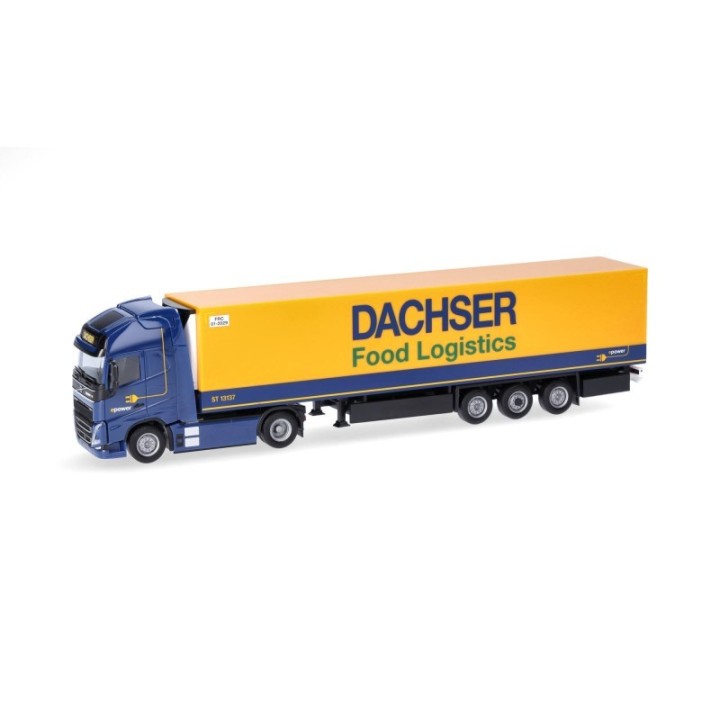 Herpa Volvo FH GL XL 2020 Electric kølekasse-sættevognstræk Dachser Food Logostics