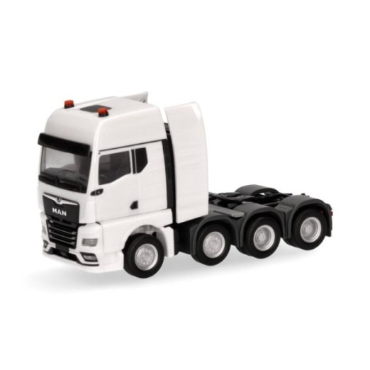 Herpa MAN TGX GX Schwerlasttrækker 4-achs (luftgefedert 8x4) hvid
