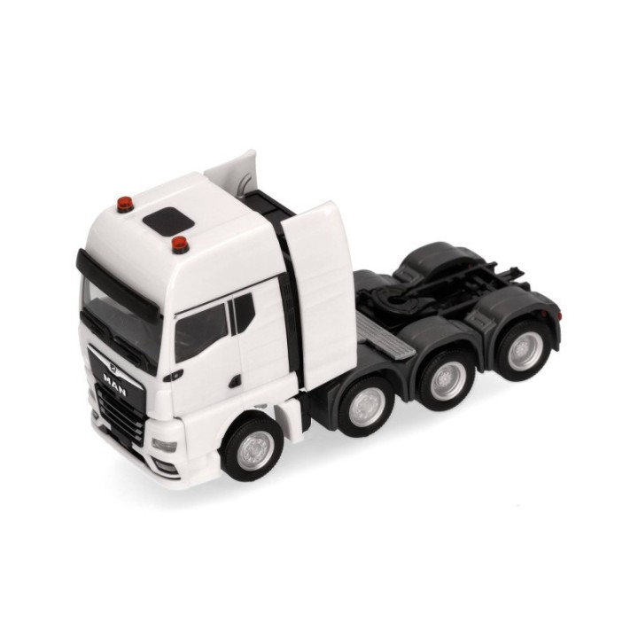 Herpa MAN TGX GX Schwerlasttrækker 4-achs (luftgefedert 8x4) hvid – produktbillede 3
