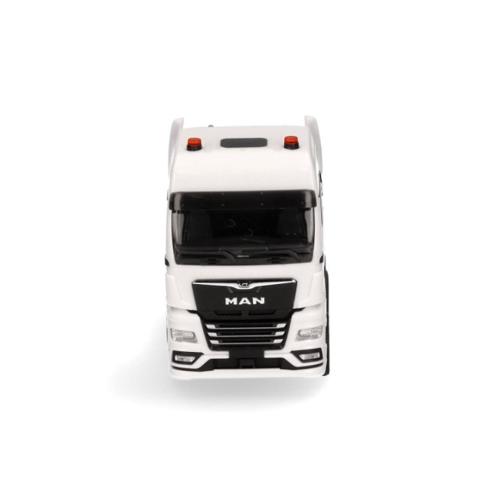 Herpa MAN TGX GX Schwerlasttrækker 4-achs (luftgefedert 8x4) hvid – produktbillede 4
