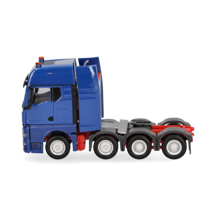 Herpa MAN TGX GX Schwerlasttrækker 4-akslet enzianblå – produktbillede 4