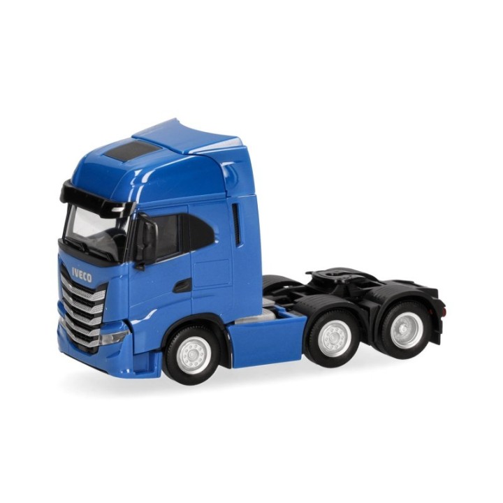 Herpa Iveco S-Way trækker 3-akslet (6x2) verkehrsblå