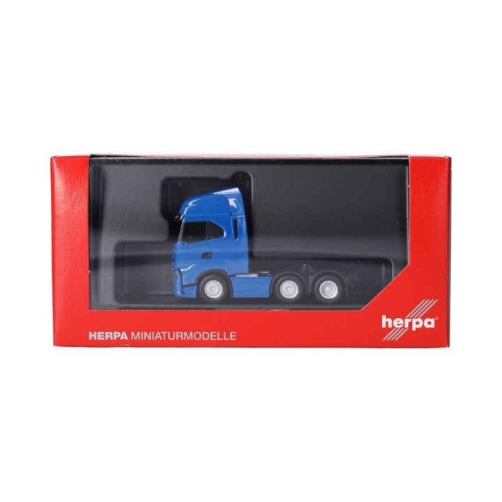 Herpa Iveco S-Way trækker 3-akslet (6x2) verkehrsblå – produktbillede 5