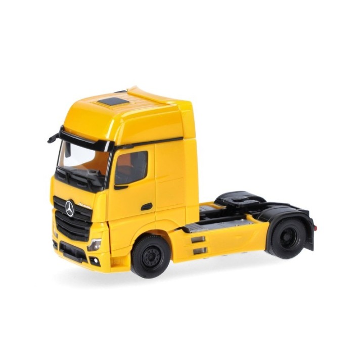 Herpa Mercedes-Benz Actros L 18 Gigaspace trækker 2-akslet ginstergul