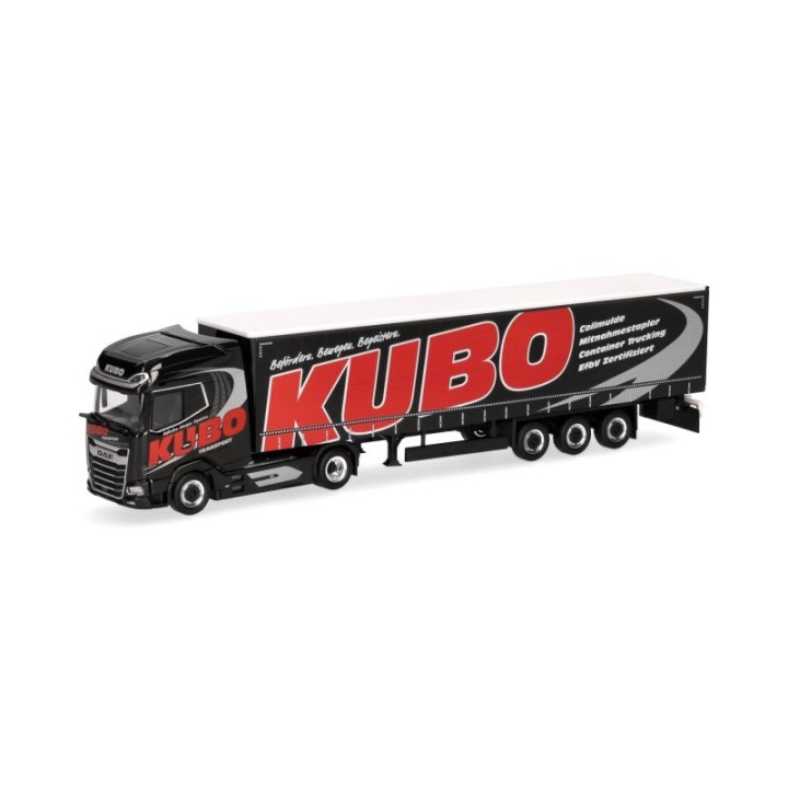 Herpa DAF XG+ gardintrailer-sættevognstræk KUBO