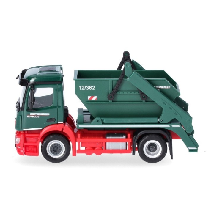 Herpa Mercedes-Benz Actros S containerbil AK12 Knettenbrech & Gurdulic – produktbillede 4