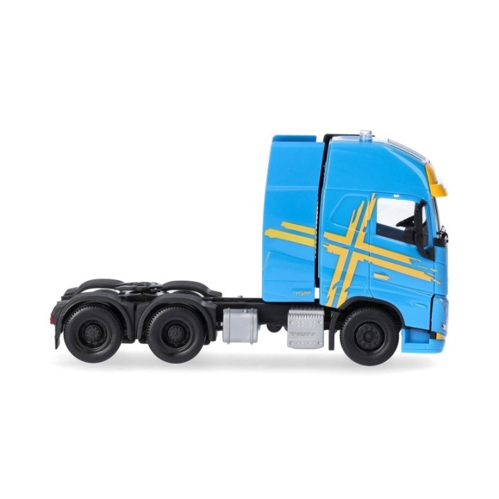 Herpa Volvo FH 16 GL XL 2020 trækker mit Schwerlastturm 3-akslet blå – produktbillede 3