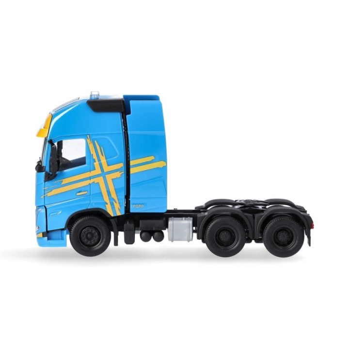 Herpa Volvo FH 16 GL XL 2020 trækker mit Schwerlastturm 3-akslet blå – produktbillede 4