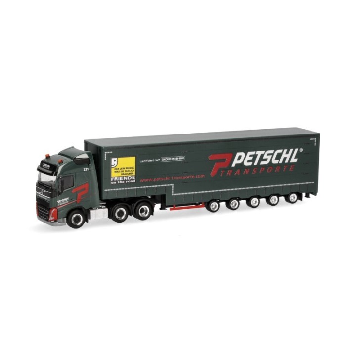 Herpa Volvo FH GL 2020 Volumenpresenningn-sættevognstræk Petschl