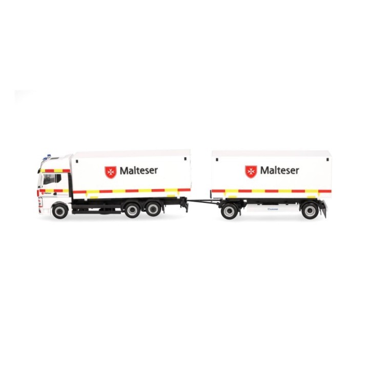 Herpa MAN TGX GX Wechselkoffer-trækker-anhænger-kombination Malteser/Bad Reichenhall – produktbillede 4