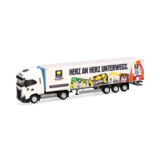 Herpa Iveco S-Way kølekasse-sættevognstræk Edeka
